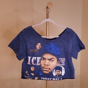 Ice Cube Custom Made Graphic T-Shirt Crop Top Size Small